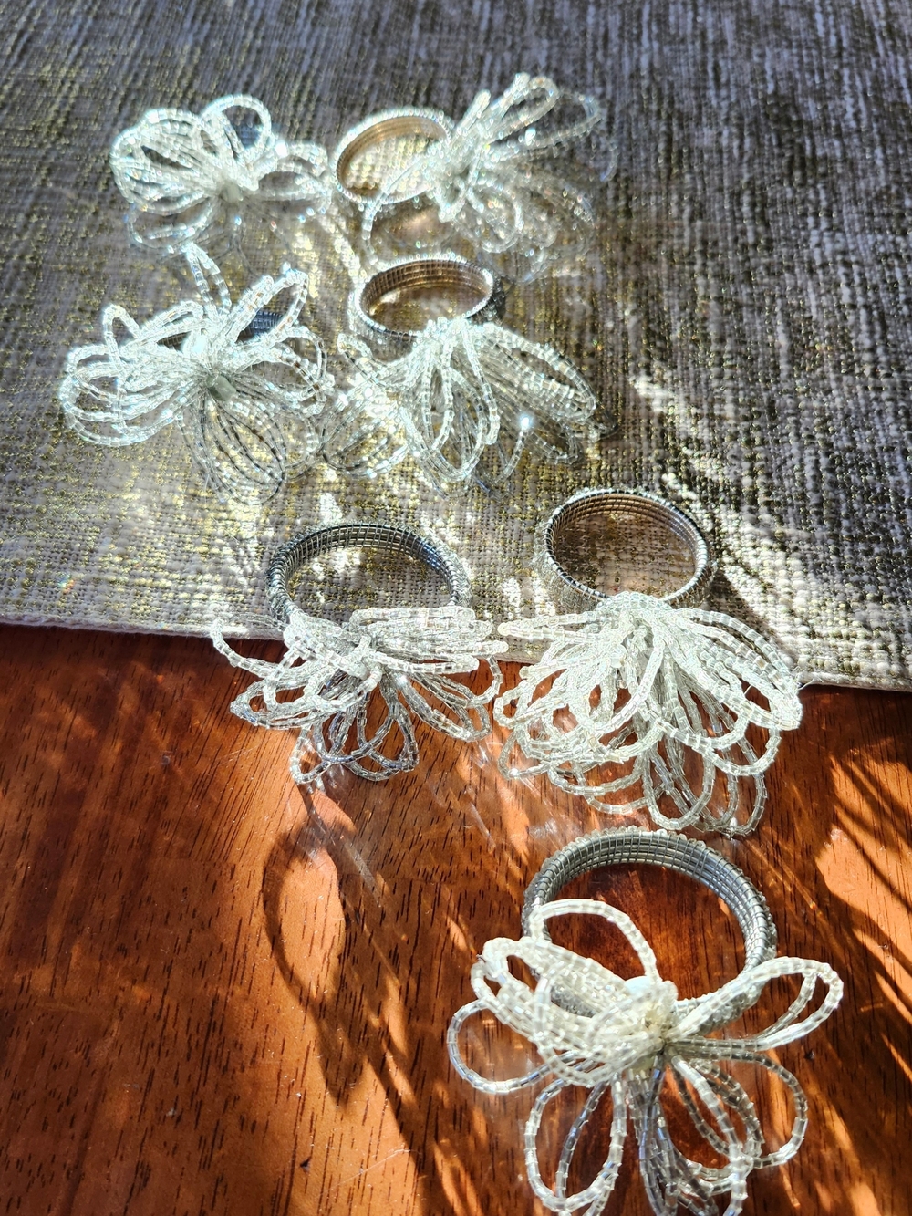 Sparkly Beaded Pier 1 Napkin Rings